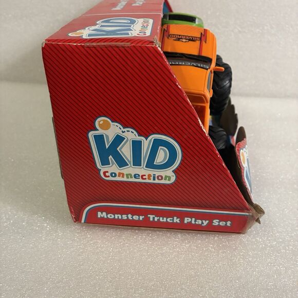Kid Connection Monster Truck Play Set. 7 Pieces Friction Powered. Box Worn - Picture 5 of 6